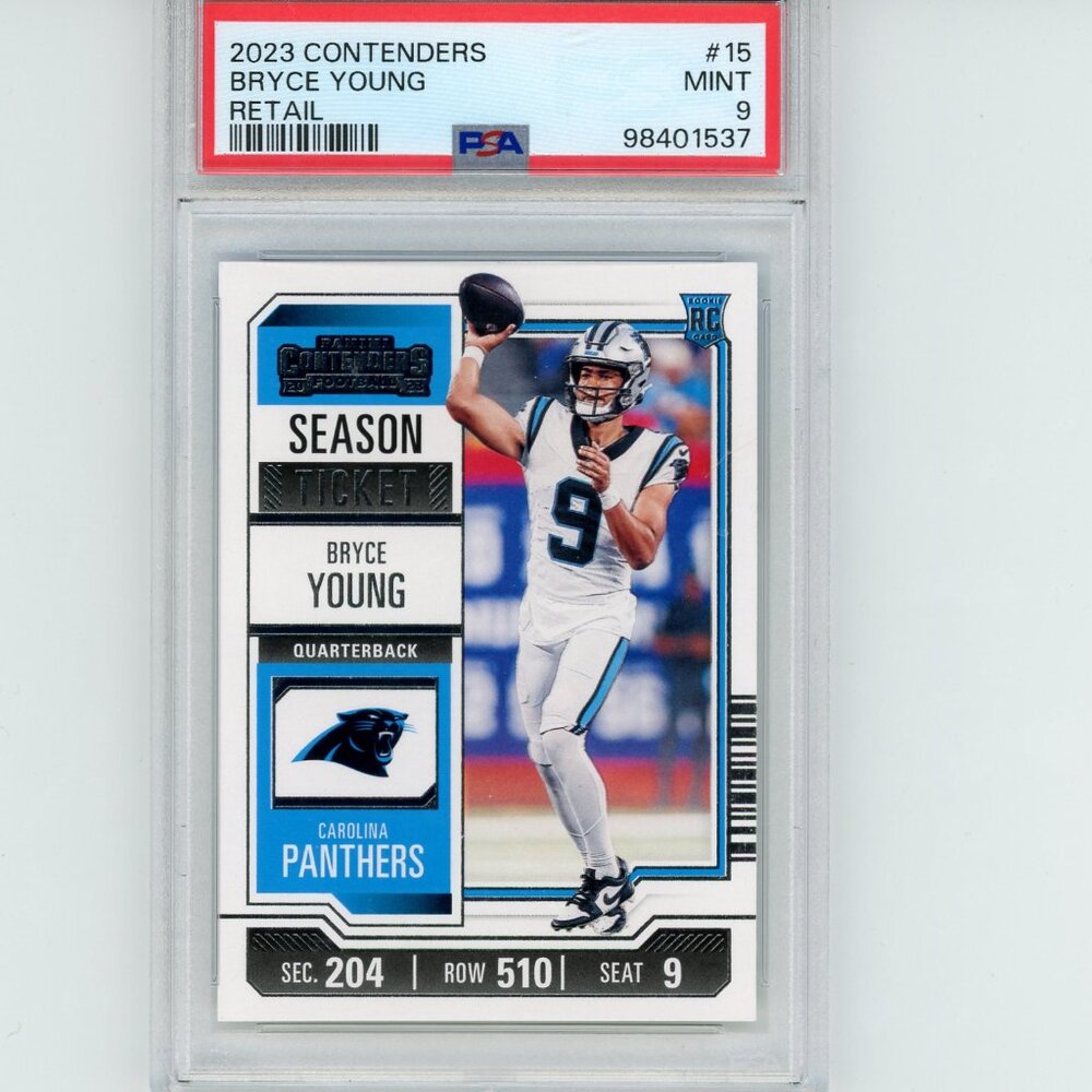 2023 Contenders Football Season Tickets #15 Bryce Young RC PSA 9 MINT